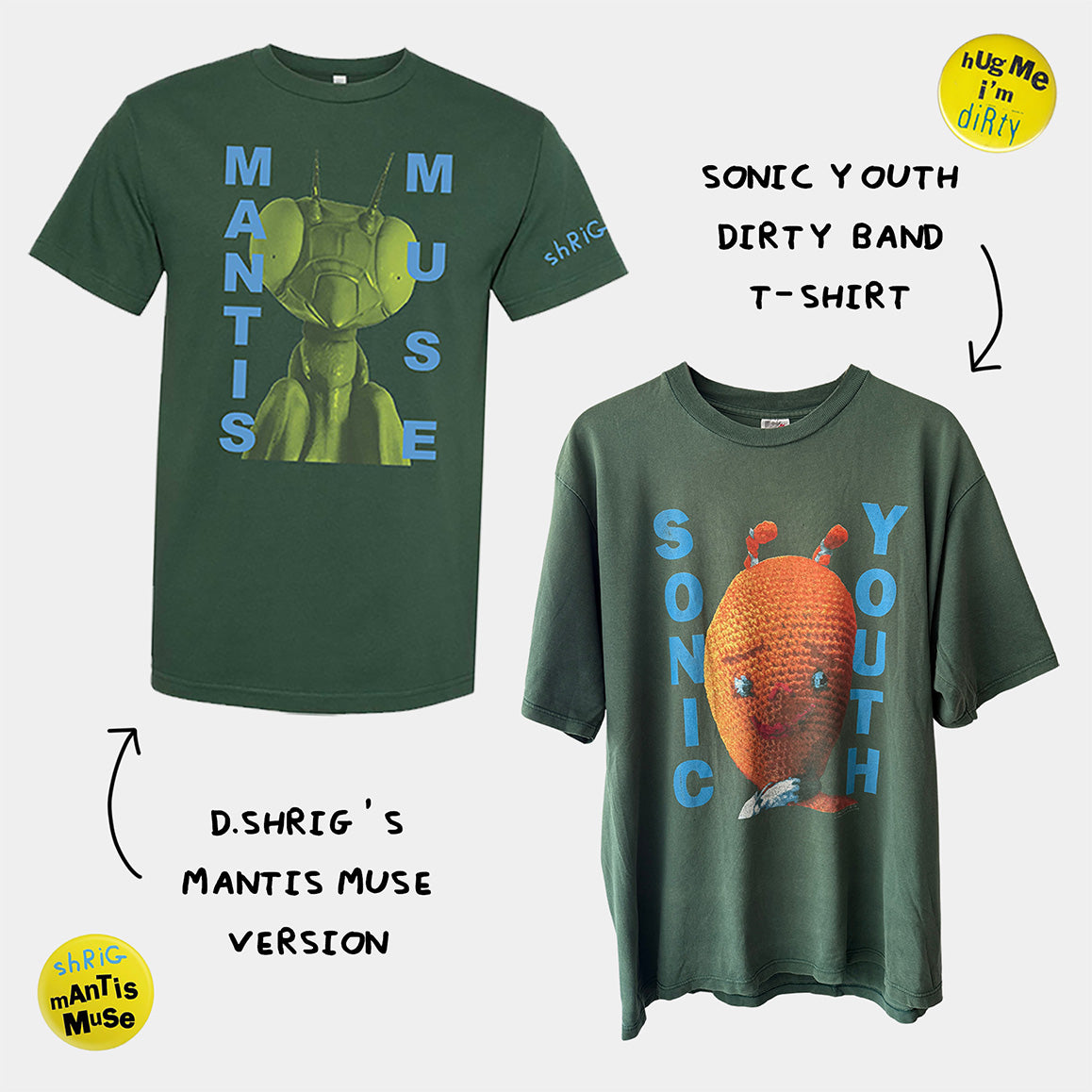 David Shrigley Limited Edition T-shirt - Mantis Muse – Shrig Shop